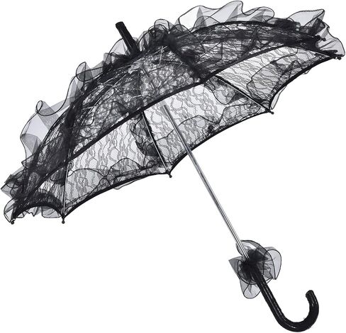 Elegant Lace Bride Wedding Umbrella Lace Parasol Wedding Photography Prop with Aluminum Alloy Handle for Party Decor Bridal Shower Photo in Kuwait