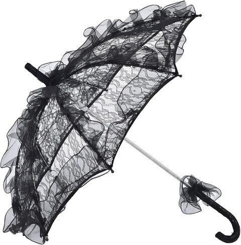 Elegant Lace Bride Wedding Umbrella Lace Parasol Wedding Photography Prop with Aluminum Alloy Handle for Party Decor Bridal Shower Photo in Kuwait