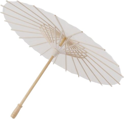 SUNGOOYUE Kids Paper Parasol, Elegant White Paper Umbrella for DIY Hand Painting, with Smooth Open Close for Photography Props and Home Decoration in Kuwait