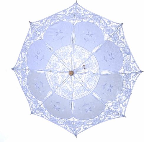Wedding Lace Umbrella Elegant Bridal Parasol with Delicate Lace for Wedding Decoration Photo Props in Kuwait