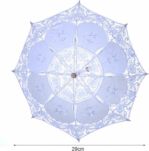 Wedding Lace Umbrella Elegant Bridal Parasol with Delicate Lace for Wedding Decoration Photo Props in Kuwait