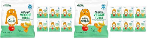 Little Bellies Organic Veggie Tubes Toddler Snack (Pack of 7 x 0.42 oz Individual Packs) in Kuwait
