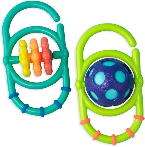 Sassy Linky Links Rattle Set, Use Apart or Link Together - 2 Pack, for Ages 3+ Months in Kuwait