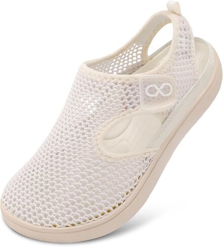 XIHALOOK Womens Flat Sandals Closed Toe Summer Breathable Mesh Sandals for Beach Travel Casual Walking Shoes Zero Drop Wide Barefoot Shoes in Kuwait