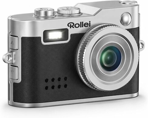 Rollei Mini Keychain Digital Camera 1080P for Family Travel Camping Vlog | Mini Vintage Camera, FHD Small Retro Digital Camera with 0.96 Inch Colour Screen, Compact Photo Camera with Flash & Recording in Kuwait