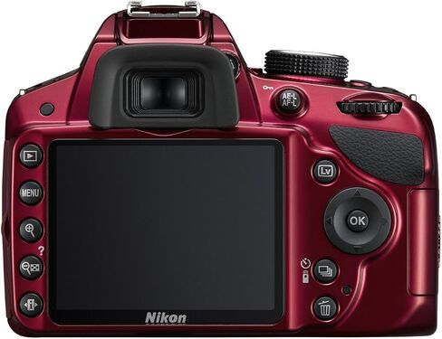 Nikon D3200 Digital SLR Camera & 18-55mm VR Zoom Lens (Red) (Renewed) in Kuwait