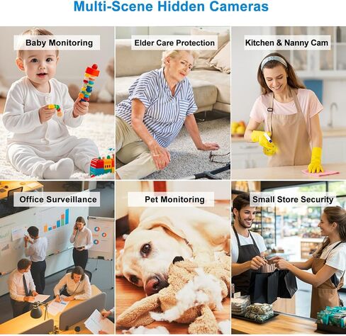 4K WiFi Hidden Camera Alarm Clock with Bluetooth | 4K HD wireless nanny cam clock with Bluetooth, featuring night vision, motion detection, and remote live streaming for home. in Kuwait
