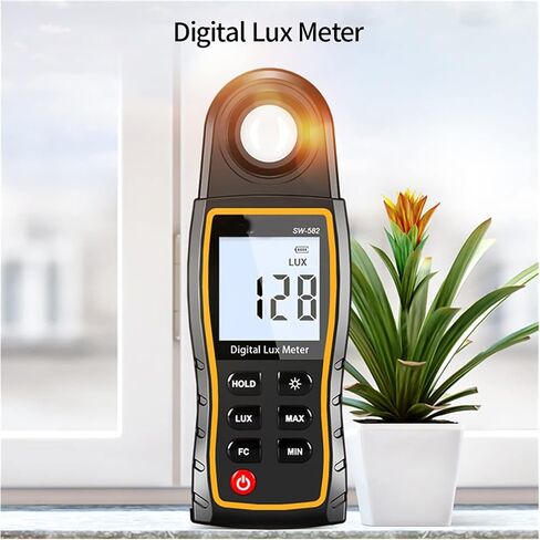 Digital Light Meter - Handheld Lux/FC Meter for Photography, Luminometer & Photometer, Accurate 200,000 Lux Measurement for Optimal Lighting Conditions in Kuwait