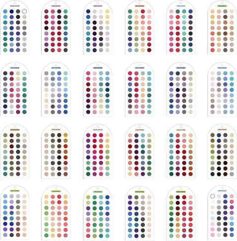 NQEUEPN 24pcs Seasonal Color Analysis Cards with Bead Chains | Acrylic Color Palette Guide Portable Seasonal Colors Matching Kit for Color Matching & Fashion Advice (12 Seasonal Colors) in Kuwait
