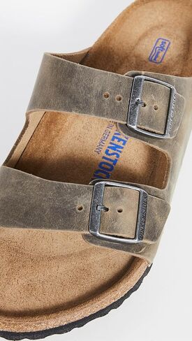 Birkenstock Men's Arizona Soft Footbed Sandals, Faded Khaki, 8 Medium US in Kuwait