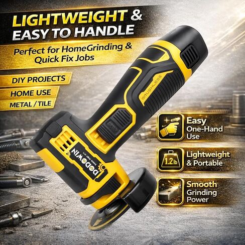 DODOWIN Sturdy Angle Grinder 12V Yellow in Kuwait
