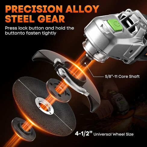 Cordless Angle Grinder 4-1/2", Brushless Angle Grinder Kit with A 4.0Ah Battery & Charger, Max 8500RPM, Electric Grinder Tool for Metal Cutting, Grinding, Polishing, Safety Guard in Kuwait