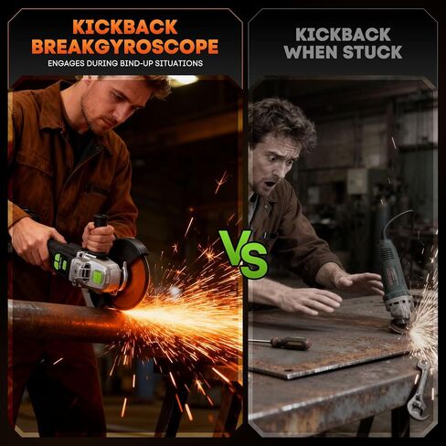 Cordless Angle Grinder 4-1/2", Brushless Angle Grinder Kit with A 4.0Ah Battery & Charger, Max 8500RPM, Electric Grinder Tool for Metal Cutting, Grinding, Polishing, Safety Guard in Kuwait