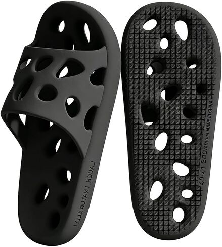 Shower Shoes for Men Women Drainage Holes Sandals Non-Slip Slippers | Lightweight Comfortable Quick-Dry Slides for Bathroom Pool Gym Hotel Beach Dorm in Kuwait