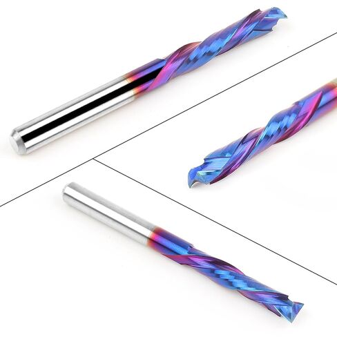 EANOSIC 5PCS Carbide Compression Router Bit Up&Down End Mills 1/8 inch Shank with 1/8 inch Cutter for CNC Mill Machine Wookwork 3D Profile Detail Engraver Carving in Kuwait