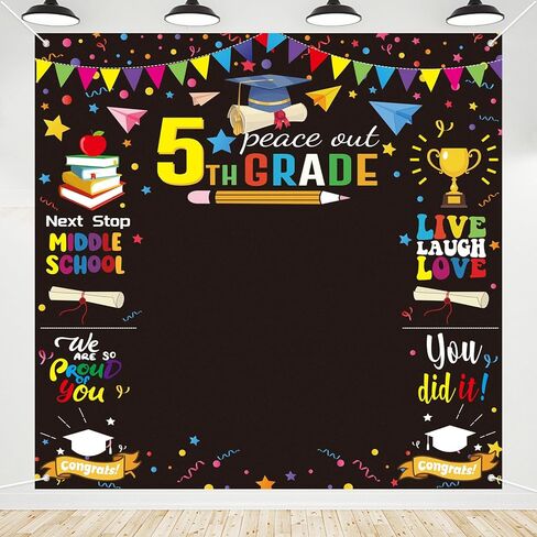 First Day of School Backdrop Decorations Welcome Back to School Photo Backdrop Large Size Classroom Banner Photo Booth Props Kindergarten Preschool Elementary Party Decor Supplies for Wall Home Door in Kuwait