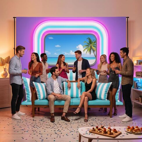 Island Bachelorette Party Decorations Backdrop Beach Romance Theme for Party Summer Banner 5x3FT in Kuwait