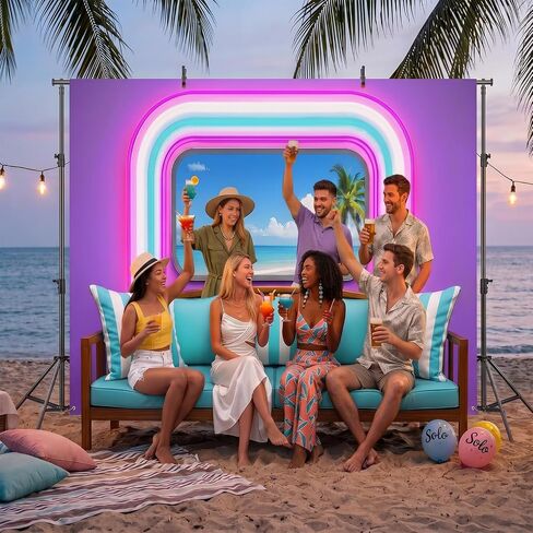 Island Bachelorette Party Decorations Backdrop Beach Romance Theme for Party Summer Banner 5x3FT in Kuwait