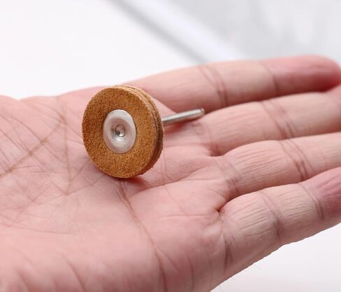 1/8 Shank Cowhide Leather Abrasive Wheels Buffing Polishing Discs Wheel Polishing Compatible with Most Rotary Accessories Rotary Tool Jewelry Tool (Cowhide Leather（20PCS）) in Kuwait