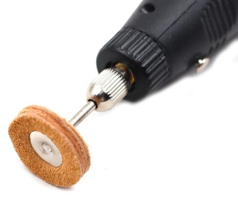 1/8 Shank Cowhide Leather Abrasive Wheels Buffing Polishing Discs Wheel Polishing Compatible with Most Rotary Accessories Rotary Tool Jewelry Tool (Cowhide Leather（20PCS）) in Kuwait