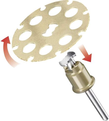 Dremel SC544 SpeedClic Wood Cutting Wheel, Carbide Cutting Disc for Rotary Multi Tool for Cuts in Wood, Laminates, Chipboard, Plywood, Fibreboard, 38 mm in Kuwait