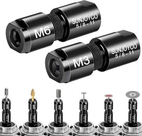 Angle Grinder Collet Adapter: Angle Grinder to Die Grinder Adapter | 5/8"-11 Thread to 1/4" (6mm) & 1/8" (3mm) Collet Chucks Die Grinder Attachment - Angle Grinder Adapter Conversion Kit in Kuwait