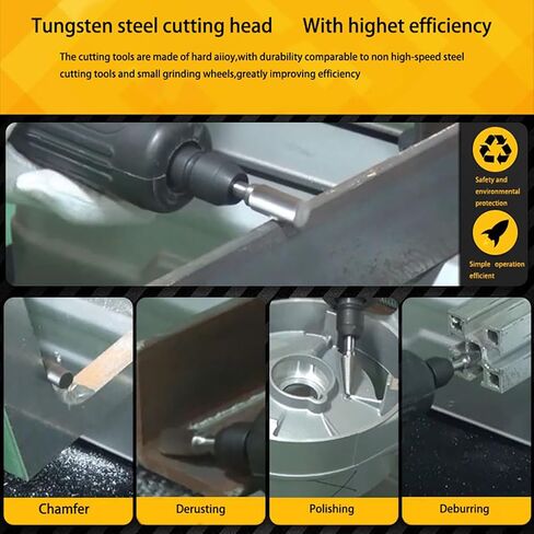CX0613M03, 6mm Diameter Tungsten Carbide Rotary Files, 1/8" Shank, Double Cut Cylindrical Ball Nose End Shape Rotary Burrs Tool, for Wood Carving, Welding, Metal Carving Polishing, 4Pcs in Kuwait