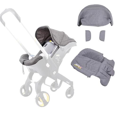 Stroller Accessories Canopy Seat Cushion Changing Kits Clothes Sunshade Compatible with Doona Stroller 4in1 Car Seat(Gray) in Kuwait