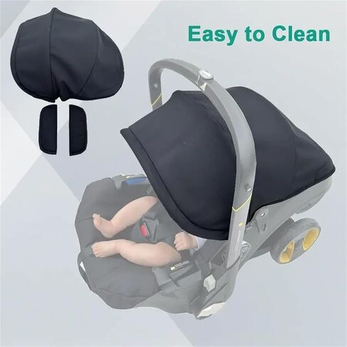 Accessories Replacement Canopy Compatible with Doona and Doona i Car Seats amp Strollers, Larger Sunshade, Durable Fabric Black in Kuwait