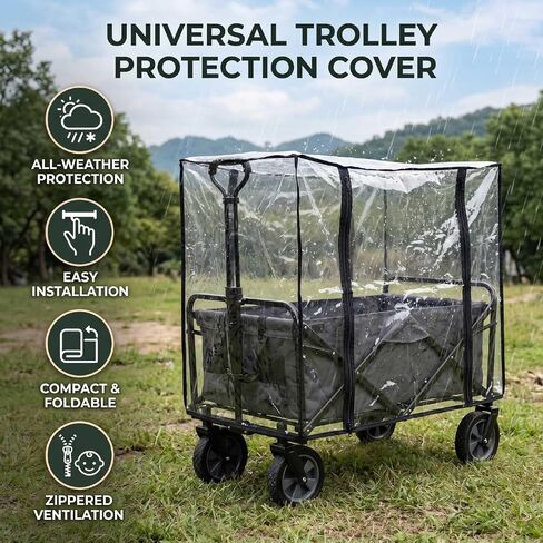Collapsible Wagon Cover,Windproof Water Proof Canopy for Stroller,Trolley,Cart Accessories in Kuwait