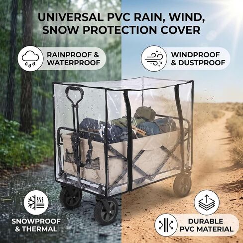 Collapsible Wagon Cover,Windproof Water Proof Canopy for Stroller,Trolley,Cart Accessories in Kuwait
