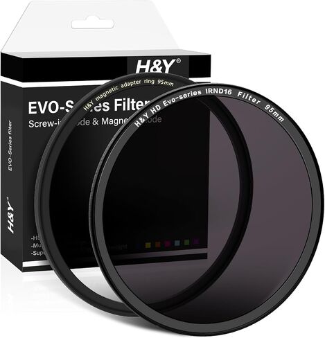 H&Y EVO 67mm ND16 Lens Filter, Magnetic & Screw 2-in-1 (4-Stop) | 67mm, ND16 (4-Stop), HD Glass, 22-Layer Nano Coating, Magnetic 2-in-1, Landscape in Kuwait