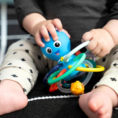 Baby Einstein Ocean Explorers Opus’s Shake & Soothe Teether Toy & Rattle, Ages 0 Months and Up in Kuwait
