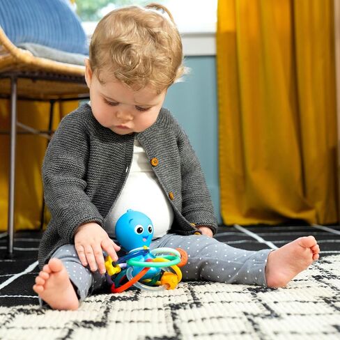 Baby Einstein Ocean Explorers Opus’s Shake & Soothe Teether Toy & Rattle, Ages 0 Months and Up in Kuwait