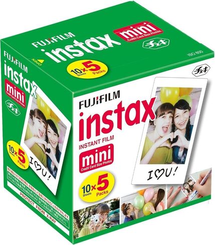 Fujifilm Instax Mini Instant Camera Film with Sandisk 32 GB USB Flash Drive + 6 x Mini Twin Packs (120 Sheets) and Buzz-Photo Microfiber Cleaning Cloth in Saudi Arabia