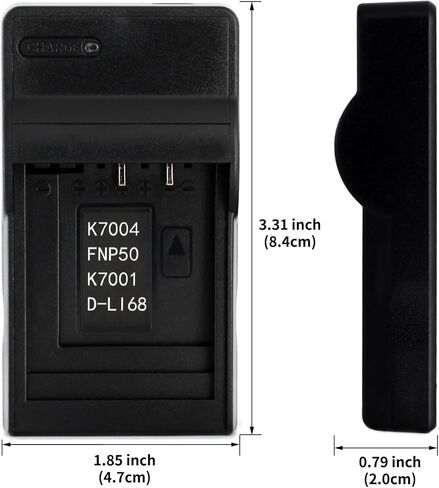 Norifon NP-50 USB Charger for Fujifilm FinePix F200EXR, F300EXR, | Compaitible with Fujifilm FinePix F500EXR, F550EXR, F660EXR, F750EXR, F770EXR, F800EXR, F850EXR, F900EXR, X10, X20 Camera in Kuwait