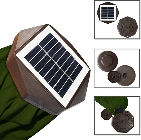 EliteShade 1 Set of 9ft Umbrella with Lights (Fern) & Hitch Mount Umbrella Holder in Kuwait