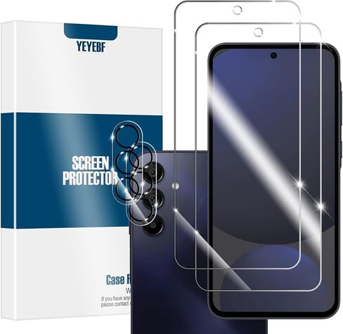 Galaxy S23 FE HD Clear Tempered Glass Screen Protector + Camera Lens Protectors, [2+2 Pack] [3D Glass] [Fingerprint Support] Screen Protector Glass For Samsung Galaxy S23 FE in Kuwait