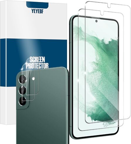 Galaxy S23 FE HD Clear Tempered Glass Screen Protector + Camera Lens Protectors, [2+2 Pack] [3D Glass] [Fingerprint Support] Screen Protector Glass For Samsung Galaxy S23 FE in Kuwait