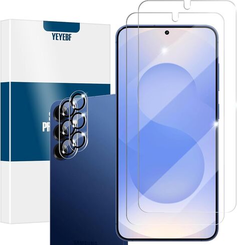 Galaxy S23 FE HD Clear Tempered Glass Screen Protector + Camera Lens Protectors, [2+2 Pack] [3D Glass] [Fingerprint Support] Screen Protector Glass For Samsung Galaxy S23 FE in Kuwait