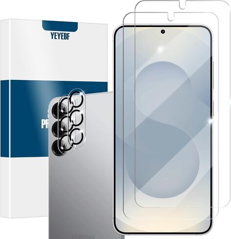 Galaxy S23 FE HD Clear Tempered Glass Screen Protector + Camera Lens Protectors, [2+2 Pack] [3D Glass] [Fingerprint Support] Screen Protector Glass For Samsung Galaxy S23 FE in Kuwait