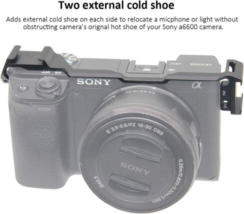 Easy Hood Dual Cold Shoe Adapter Relocation Plate,Extension Cold Shoe Mount | Aluminum Alloy Dual-Head Cold Shoe, Multi-Interface, External Camera Hot Shoe in Kuwait
