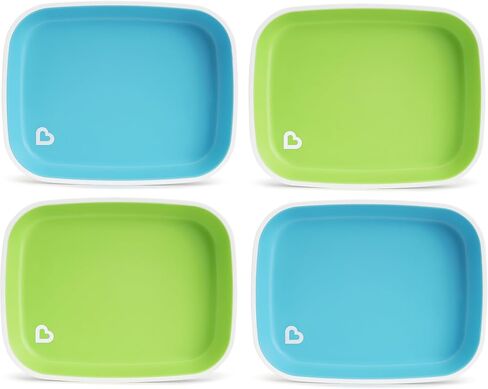 Munchkin® Splash™ 4 Piece Toddler Plates, Pink/Purple in Kuwait