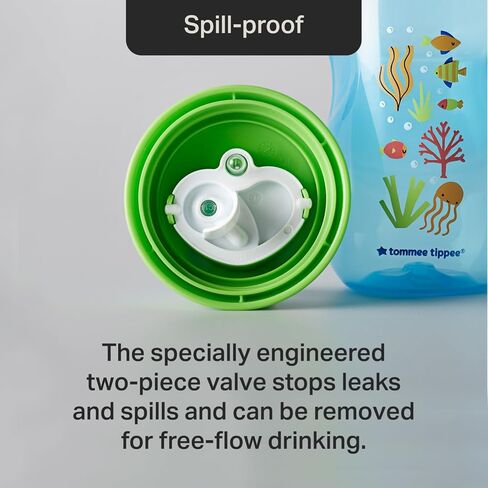 Tommee Tippee Toddler Sippee Cup, Spout, 9m+, Non-Spill, 10oz | Pack of 3, Bite-Resistant Spout, Easy to Hold, Leak-Proof, Red, Purple & Green, BPA Free in Kuwait