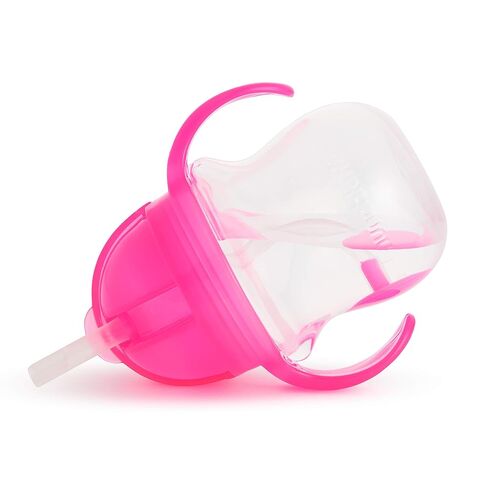 Munchkin Happy Snacker Toddler Cups and Snack Containers - 7oz Any Angle Weighted Straw Trainer Cup and 9oz Snack Catchers, Purple/Pink in Kuwait