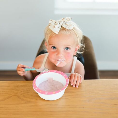 The First Years Peppa Pig Toddler Dinnerware Set - Includes Plate, Divided Bowl, and Utensils - Dishwasher Safe Toddler Feeding Supplies Made Without BPA - 4 Count in Kuwait