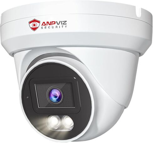 Anpviz 4MP PoE IP Camera, Turret Security IP Camera Outdoor Indoor Wired | AI Human Motion Detection, 100FT Smart Dual Light Color Night Vision, Built-in Mic, 2.8mm Lens, NDAA, IPC-D3243W-S (U Series) in Kuwait