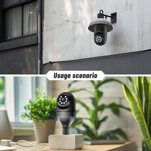 Light Bulb Security Camera 5G/2.4GHz WiFi 2K Lightbulb Security Cameras Wireless Outdoor, 360 Screw in Sight Bulb Motion Detection Siren Alarm Light Socket Camera 2-Way Audio Color Night Vision in Kuwait