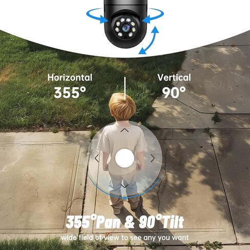 Light Bulb Security Camera 5G/2.4GHz WiFi 2K Lightbulb Security Cameras Wireless Outdoor, 360 Screw in Sight Bulb Motion Detection Siren Alarm Light Socket Camera 2-Way Audio Color Night Vision in Kuwait
