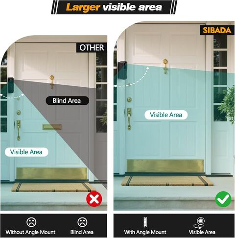 Blink Doorbell Angle Mount, Adjustable 30–55 Degrees Corner Mount | Angled Mounting Bracket Wedge Kit , Wide Viewing Angle Holder for Blink Video Doorbell 2nd Gen(NOT for Doorbell 2K+) ﻿ in Kuwait